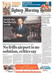 Sydney Morning Herald (Australia) Newspaper Front Page for 4 August 2015