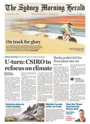 Sydney Morning Herald (Australia) Newspaper Front Page for 4 August 2016