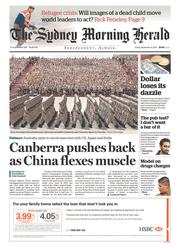 Sydney Morning Herald (Australia) Newspaper Front Page for 4 September 2015
