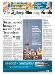 Sydney Morning Herald (Australia) Newspaper Front Page for 5 January 2015
