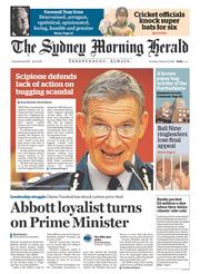Sydney Morning Herald (Australia) Newspaper Front Page for 5 February 2015