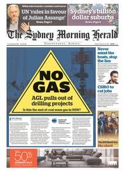 Sydney Morning Herald (Australia) Newspaper Front Page for 5 February 2016
