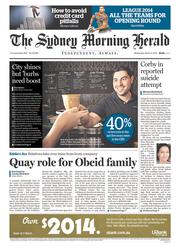 Sydney Morning Herald (Australia) Newspaper Front Page for 5 March 2014