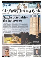 Sydney Morning Herald (Australia) Newspaper Front Page for 5 June 2015
