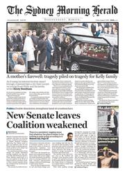 Sydney Morning Herald (Australia) Newspaper Front Page for 5 August 2016