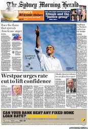 Sydney Morning Herald (Australia) Newspaper Front Page for 6 November 2012