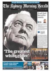 Sydney Morning Herald (Australia) Newspaper Front Page for 6 November 2014