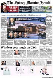 Sydney Morning Herald (Australia) Newspaper Front Page for 6 February 2013