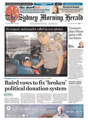 Sydney Morning Herald (Australia) Newspaper Front Page for 6 March 2015