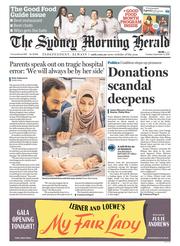 Sydney Morning Herald (Australia) Newspaper Front Page for 6 September 2016
