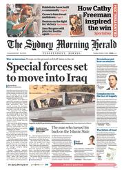 Sydney Morning Herald (Australia) Newspaper Front Page for 7 October 2014