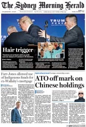 Sydney Morning Herald (Australia) Newspaper Front Page for 7 November 2016