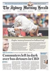 Sydney Morning Herald (Australia) Newspaper Front Page for 7 January 2015