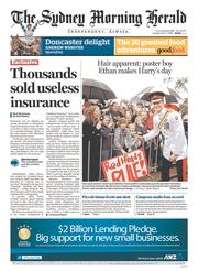 Sydney Morning Herald (Australia) Newspaper Front Page for 7 April 2015