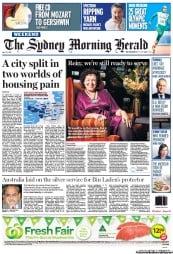 Sydney Morning Herald (Australia) Newspaper Front Page for 7 July 2012