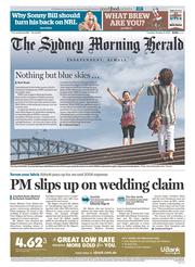 Sydney Morning Herald (Australia) Newspaper Front Page for 8 October 2013