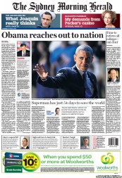 Sydney Morning Herald (Australia) Newspaper Front Page for 8 November 2012