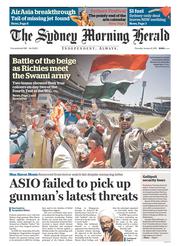 Sydney Morning Herald (Australia) Newspaper Front Page for 8 January 2015