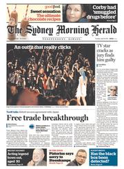Sydney Morning Herald (Australia) Newspaper Front Page for 8 April 2014