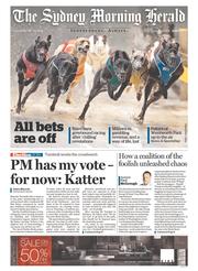 Sydney Morning Herald (Australia) Newspaper Front Page for 8 July 2016