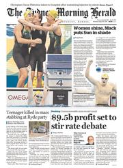 Sydney Morning Herald (Australia) Newspaper Front Page for 8 August 2016