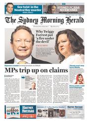 Sydney Morning Herald (Australia) Newspaper Front Page for 9 October 2013
