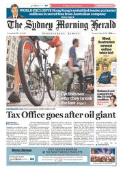 Sydney Morning Herald (Australia) Newspaper Front Page for 9 October 2014