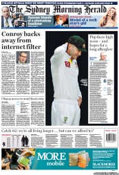 Sydney Morning Herald (Australia) Newspaper Front Page for 9 November 2012