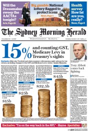 Sydney Morning Herald (Australia) Newspaper Front Page for 9 December 2015