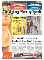 Sydney Morning Herald (Australia) Newspaper Front Page for 9 March 2016
