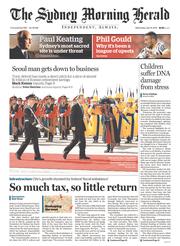 Sydney Morning Herald (Australia) Newspaper Front Page for 9 April 2014