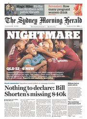 Sydney Morning Herald (Australia) Newspaper Front Page for 9 July 2015