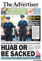 The Advertiser (Australia) Newspaper Front Page for 12 February 2013