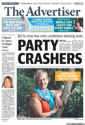 The Advertiser (Australia) Front Page for 18 September 