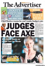 The Advertiser (Australia) Newspaper Front Page for 15 February 2013