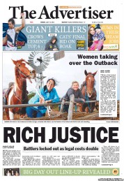 The Advertiser (Australia) Newspaper Front Page for 16 July 2012