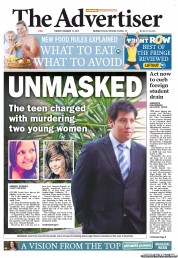 The Advertiser (Australia) Newspaper Front Page for 19 February 2013