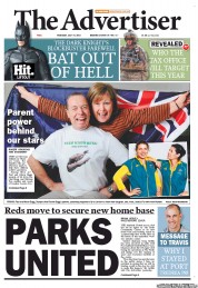 The Advertiser (Australia) Newspaper Front Page for 19 July 2012