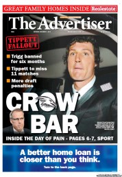 The Advertiser (Australia) Newspaper Front Page for 1 December 2012
