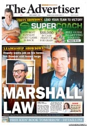 The Advertiser (Australia) Newspaper Front Page for 1 February 2013