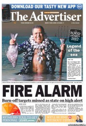 The Advertiser (Australia) Newspaper Front Page for 20 November 2012
