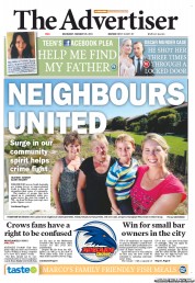 The Advertiser (Australia) Newspaper Front Page for 20 February 2013