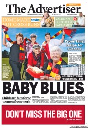 The Advertiser (Australia) Newspaper Front Page for 20 March 2013