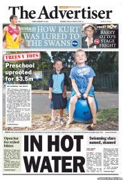 The Advertiser (Australia) Newspaper Front Page for 22 February 2013