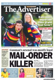 The Advertiser (Australia) Newspaper Front Page for 23 July 2012