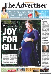 The Advertiser (Australia) Newspaper Front Page for 24 November 2012