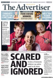 The Advertiser (Australia) Newspaper Front Page for 28 October 2013