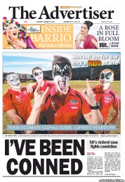 The Advertiser (Australia) Newspaper Front Page for 28 February 2013