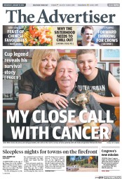 The Advertiser (Australia) Newspaper Front Page for 29 January 2014