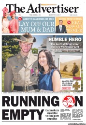 The Advertiser (Australia) Newspaper Front Page for 2 November 2012